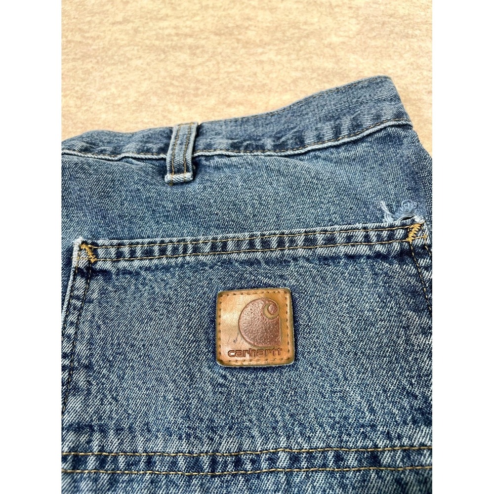 Carhartt Authentic Loose Original Fit Carpenter Work Jeans Mens 40x30 Blue Denim - Picture 9 of 16